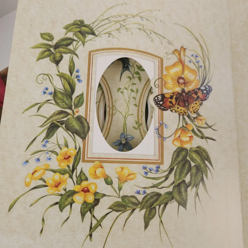 Victorian Photograph Album with Floral Design